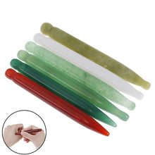 Load image into Gallery viewer, Natural Jade GuaSha Scraping Face Massage Wand For Therapy Stick Point Guasha Faical Massage Treatment Hot
