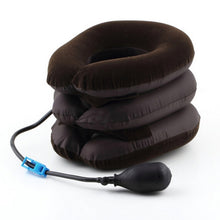 Load image into Gallery viewer, 3 Layers Inflatable Neck Traction Soft Cervical Collar Stretching Device Air Cervical Pillow for Neck&amp;Shoulder Pain Relief Brace
