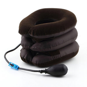 3 Layers Inflatable Neck Traction Soft Cervical Collar Stretching Device Air Cervical Pillow for Neck&Shoulder Pain Relief Brace