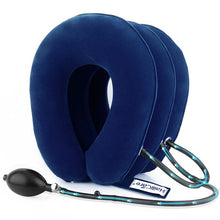 Load image into Gallery viewer, 3 Layers Inflatable Neck Traction Soft Cervical Collar Stretching Device Air Cervical Pillow for Neck&amp;Shoulder Pain Relief Brace
