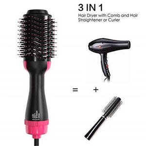 Multifunctional 2 In 1 Hair Dryer Volumizer Rotating Hot Hair Brush Curler Roller Rotate Styler Comb Styling Curling Flat Iron