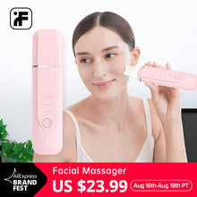 Load image into Gallery viewer, InFace Ultrasonic Ion Cleansing Blackhead Massage Skin Scrubber Peeling Shovel Facial Pore Cleaner Machine
